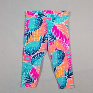 Lilly Pulitzer Girls L Maia Cropped Leggings Goombay Smashed Pineapple Spring